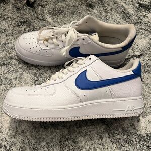 Nike Air Force 1 Low 'White Game Royal'. Worn once. Men size 11.